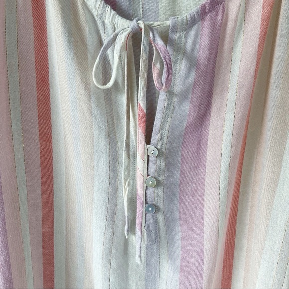 Rails Linen Blend Penny Blouse in Juliette Stripe Size S - Picture 6 of 11